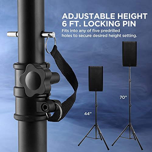 5 Core Speaker Stand Height Adjustable PA DJ Tripod Studio Monitor Stands W 35mm Compatible Insert