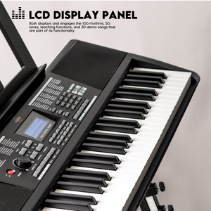 The Function Display of 61 Electric Key Piano Keyboard 