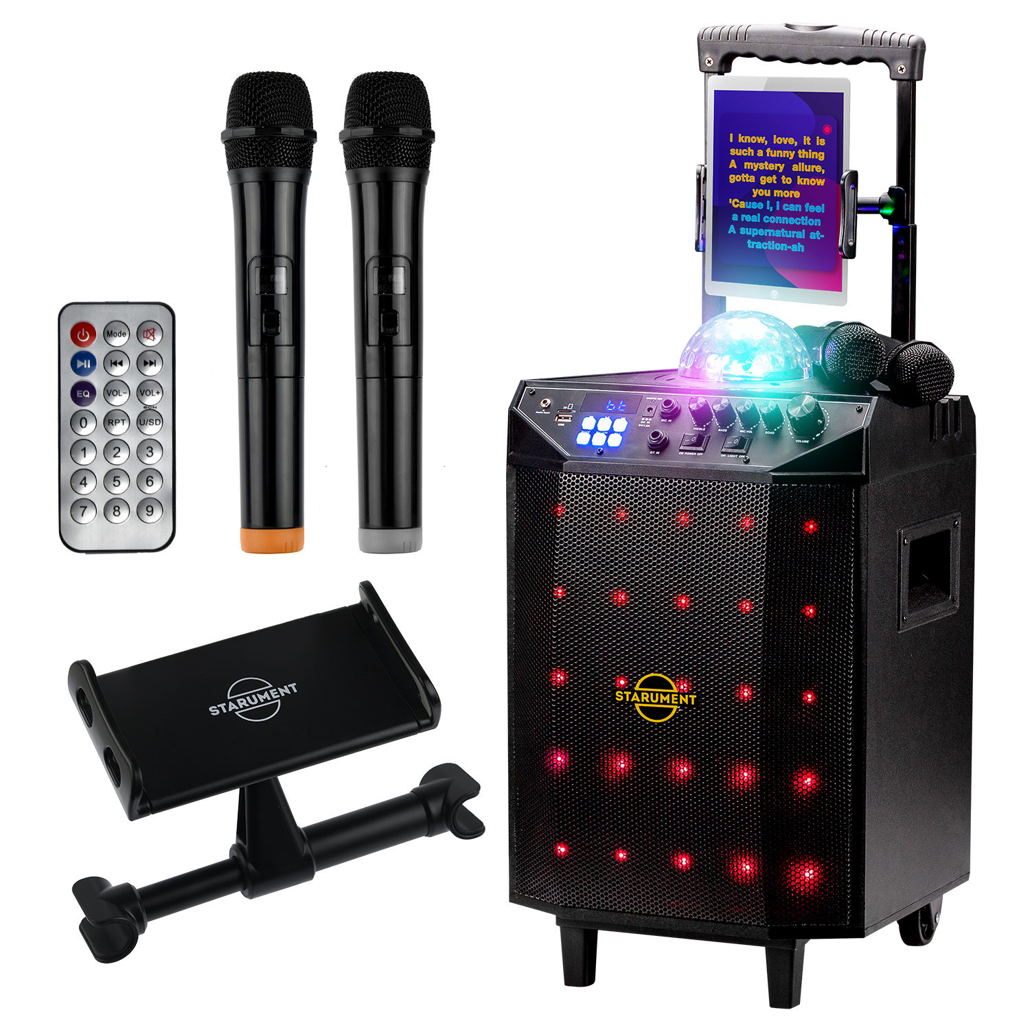 KaraoKing Karaoke Machine-Wireless Microphone Speaker with Disco Ball